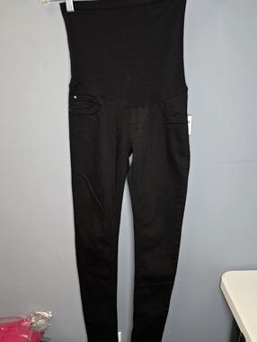 Indigo Blue "Secret Fit Belly" Maternity Stretch Jeggings/Jeans-Womens XS-Black